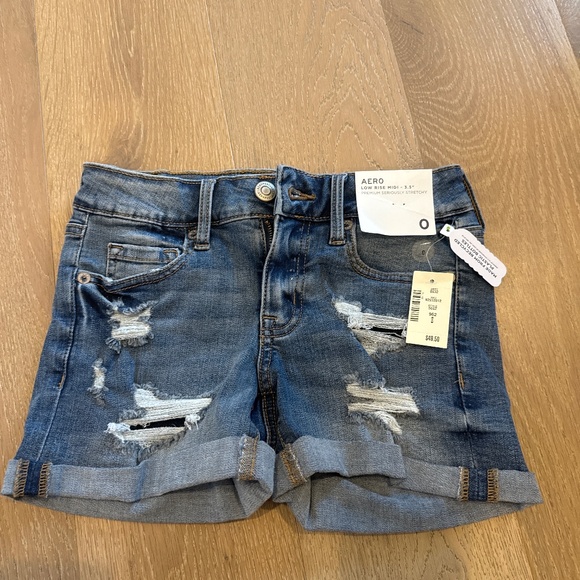 Aeropostale low rise midi short -3.5" size 0 - Picture 1 of 2